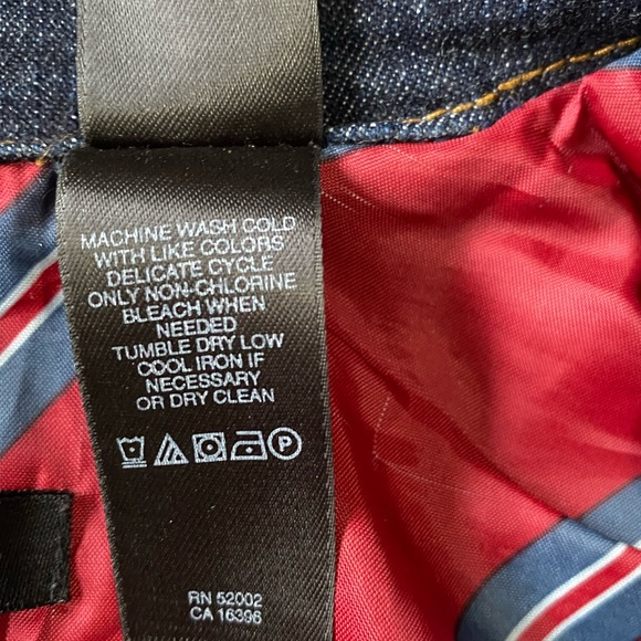 DKNY Dark Denim Tapered Waist Casual Work Western Y2K Jean Jacket- Sz M/L - Picture 11 of 16